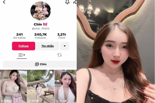 Tiktoker Chin bị đụ sướng há mồm rên la